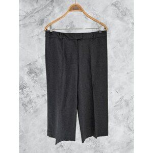 Hobbs Womens Charcoal Wool Blend Cropped Trousers Size 14 Made In England